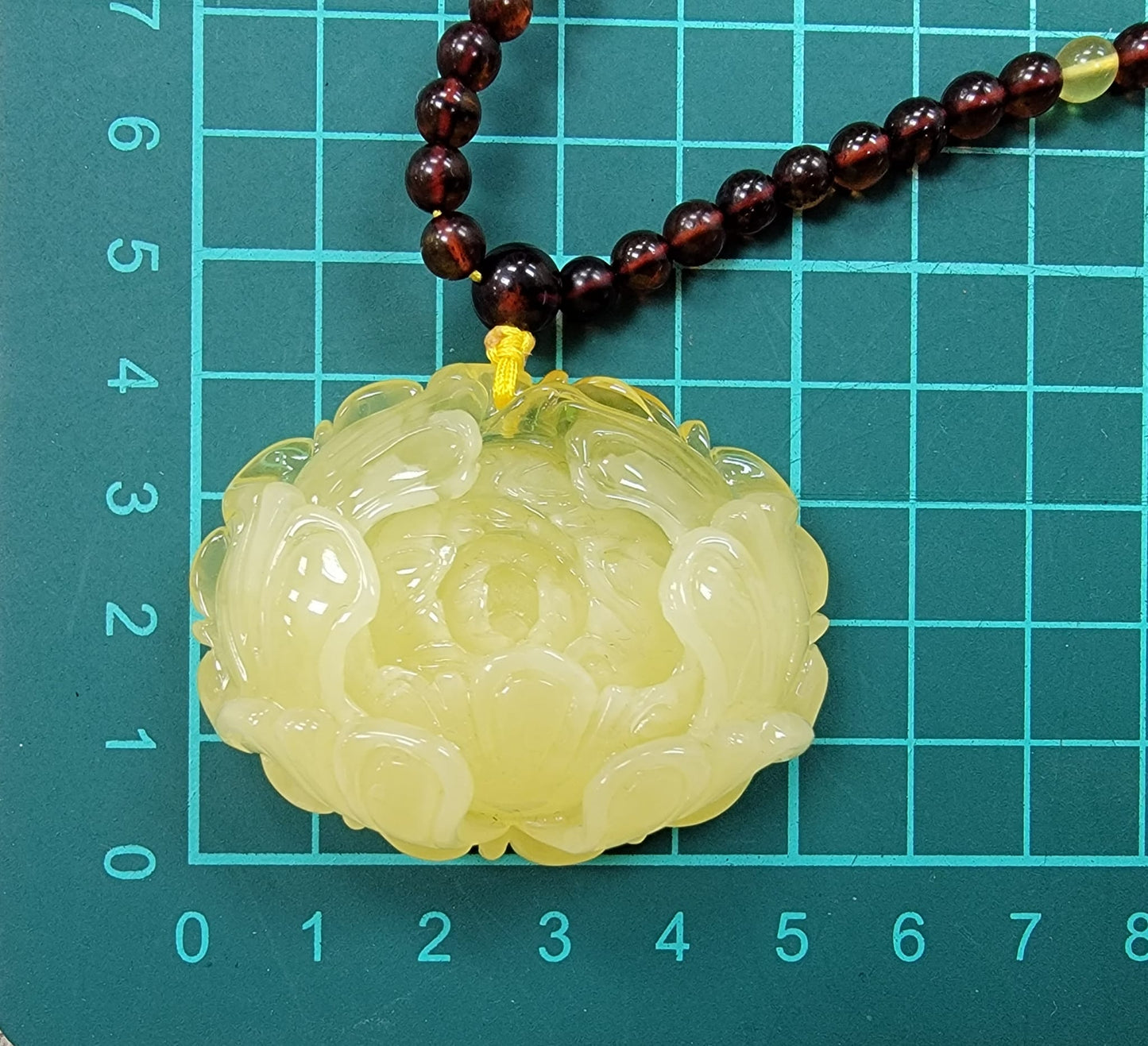 【蜜蠟牡丹頸鏈】