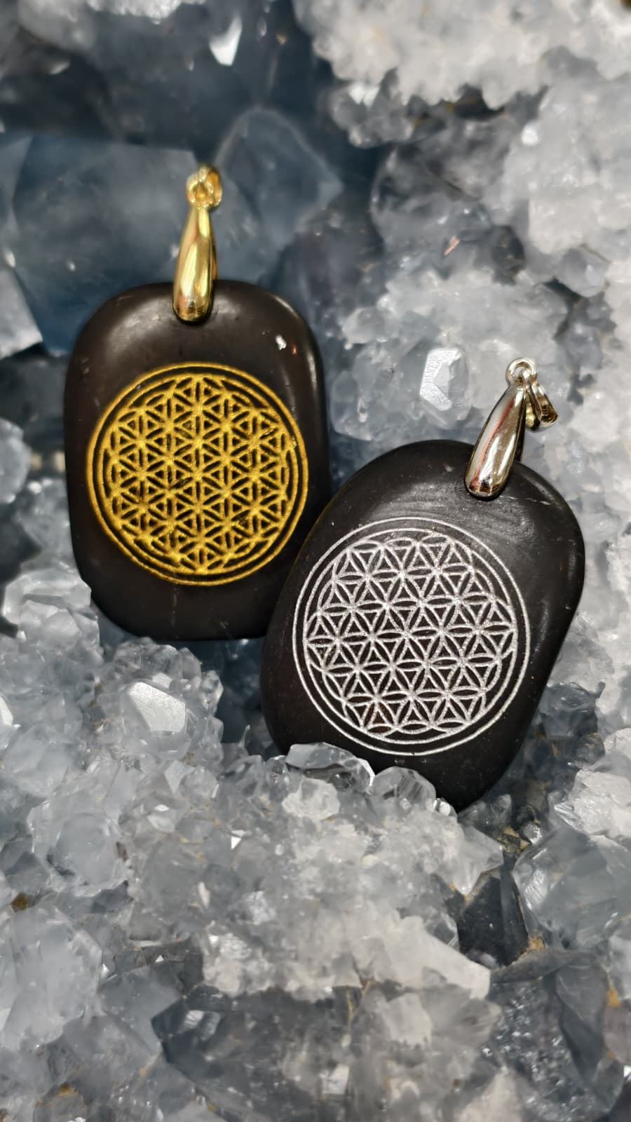 【 防電磁波次石墨生命之花吊墜】