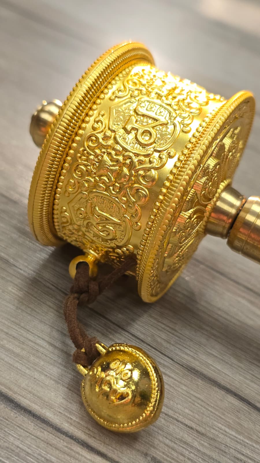 青海支扎寺活佛開光轉經輪(金色小號)