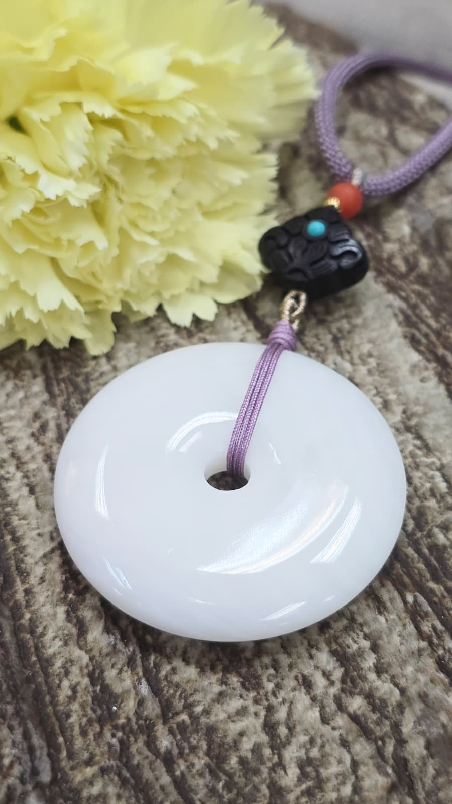 硨磲平安扣頸繩