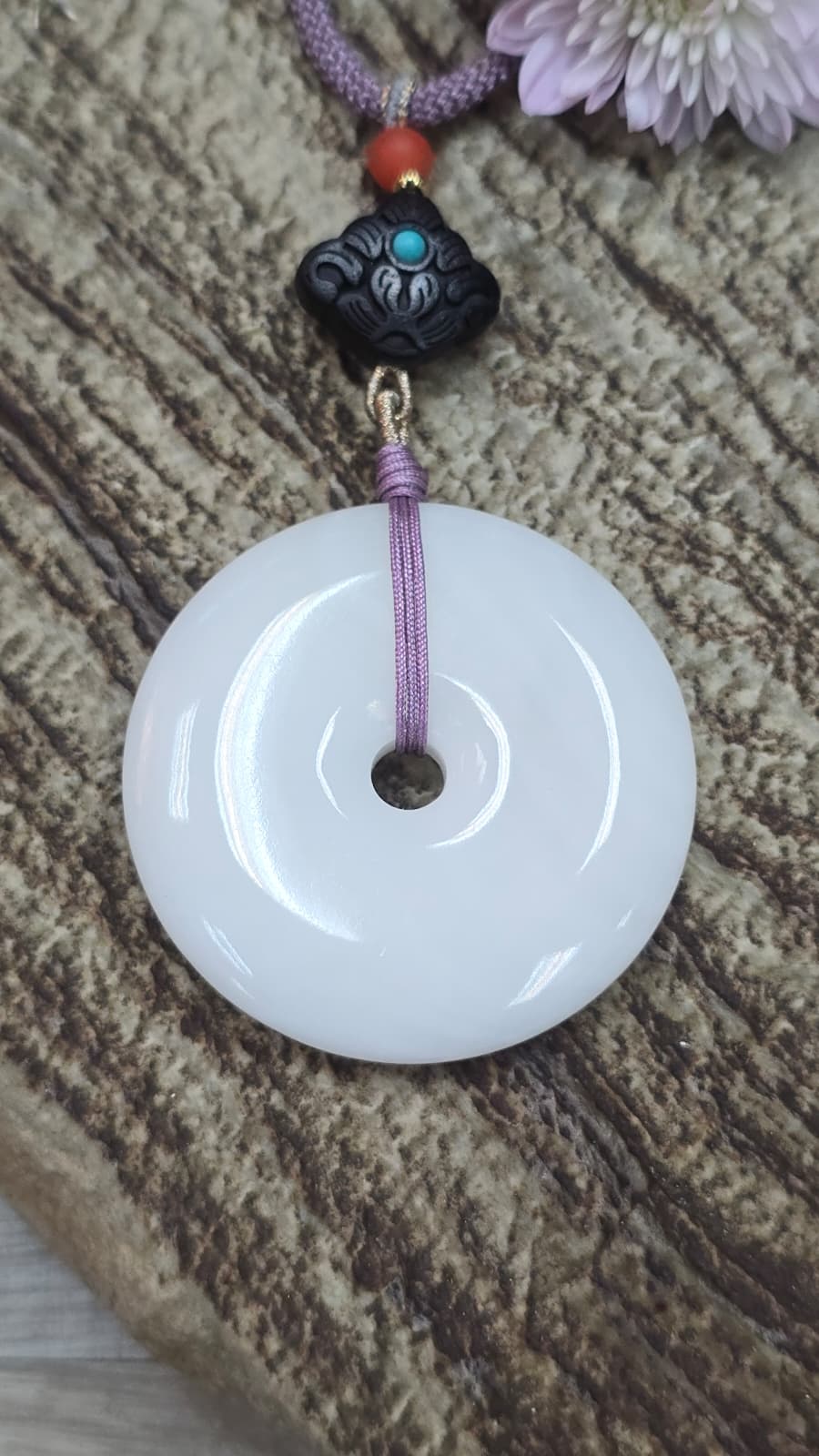 硨磲平安扣頸繩