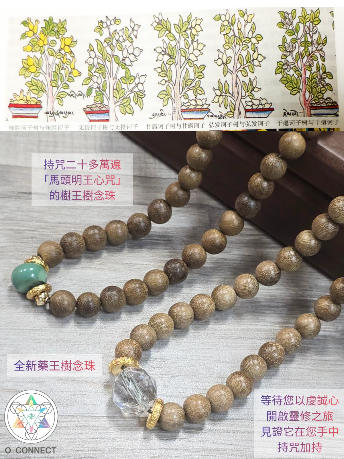 藥王樹碧玉巴西白晶屍陀林南瓜銅配飾108念珠